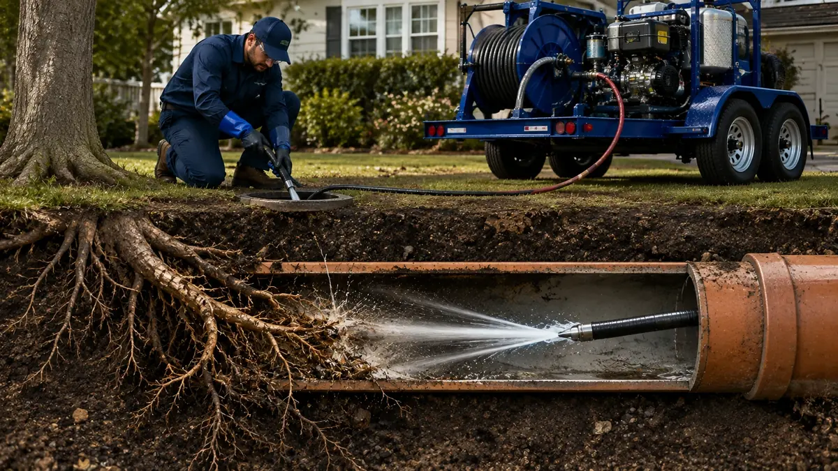 Tree Root Removal with Hydro Jetting in Camp Pendleton
